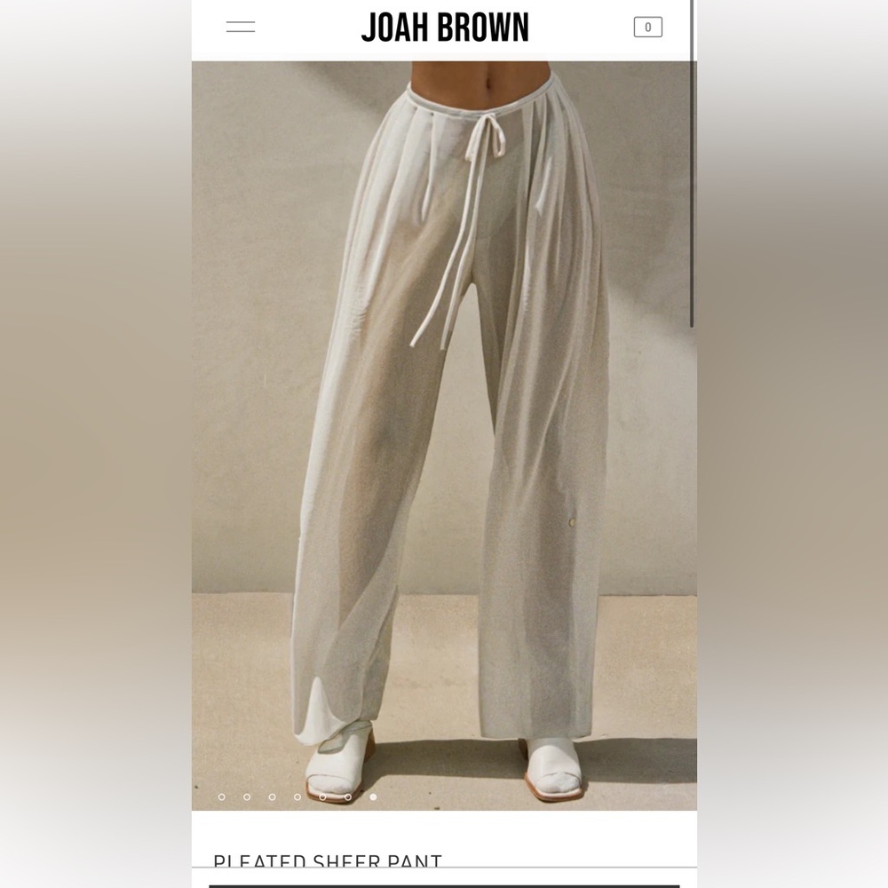 Joah Brown PLEATED SHEER PANT